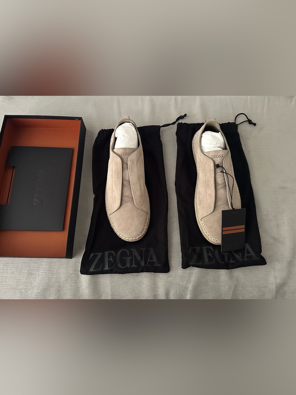 Zegna Men’s Suede Triple Stitch Espadrilla